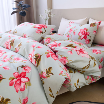 Floral Duvet Set With Fitted Sheet